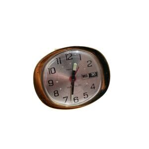 Vintage 1960s Westclox Travel Wind Up Alarm Clock Works!!